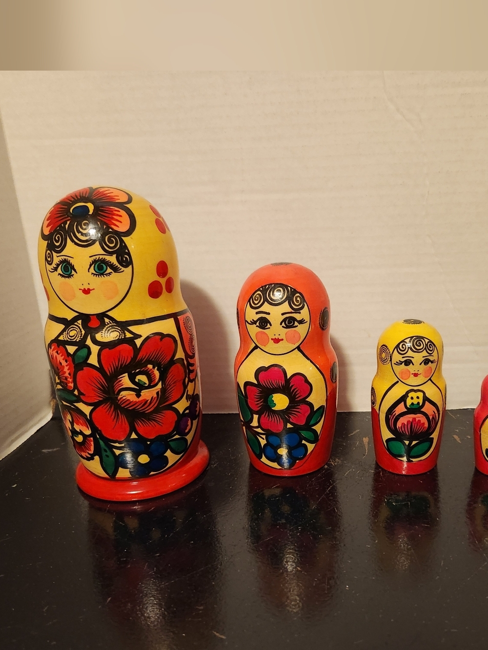 5 PCS Russian Nesting Dolls Matryoshka Babushka Dolls Wooden Handmade
